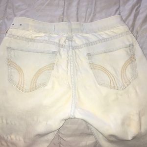 Distressed looking VERY light blue Hollister jeans